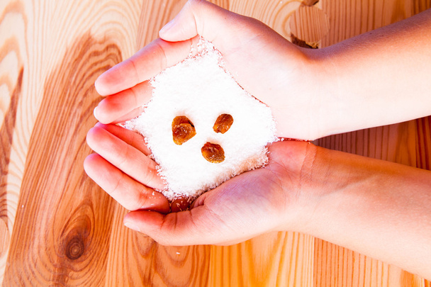 Coconut flakes in hands - Photo, Image