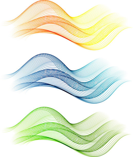 Ondas de color abstractas
 - Vector, Imagen