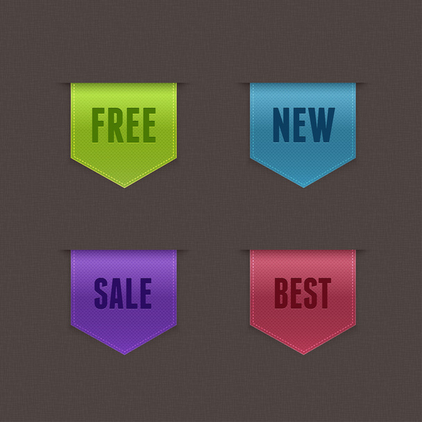 Set of 4 quality vector ribbons - Διάνυσμα, εικόνα
