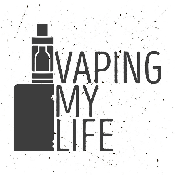 Emblème ou affiche d'une cigarette électronique
 - Vecteur, image
