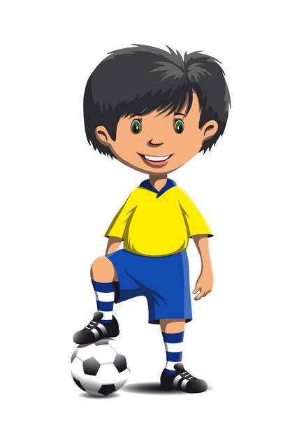 soccer player standing with soccer ball - Valokuva, kuva