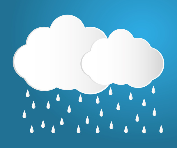 Eső és felhő ikon - Vektor, kép