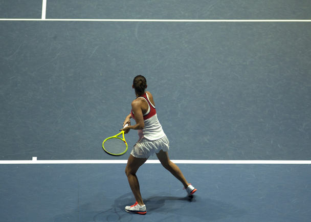 joven mujer jugando tenis. - Foto, imagen