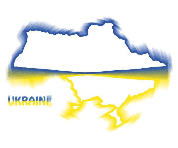 Mapa conceptual de Ucrania
 - Vector, imagen