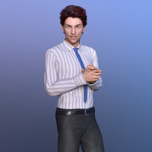 3D CG rendering of a young man - Фото, зображення
