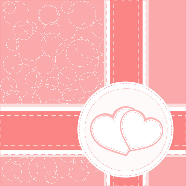Valentine heart wedding card vector background - Vector, Imagen