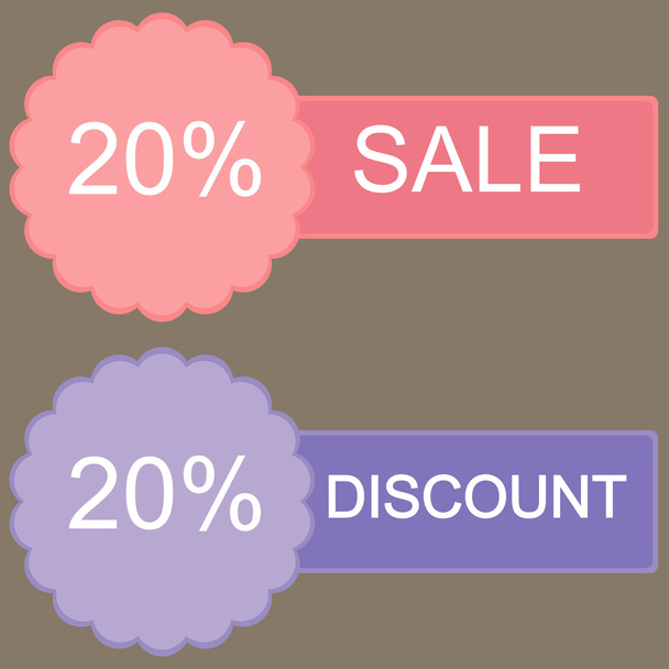 Sale 20 percent off banner design  - Vector, Image