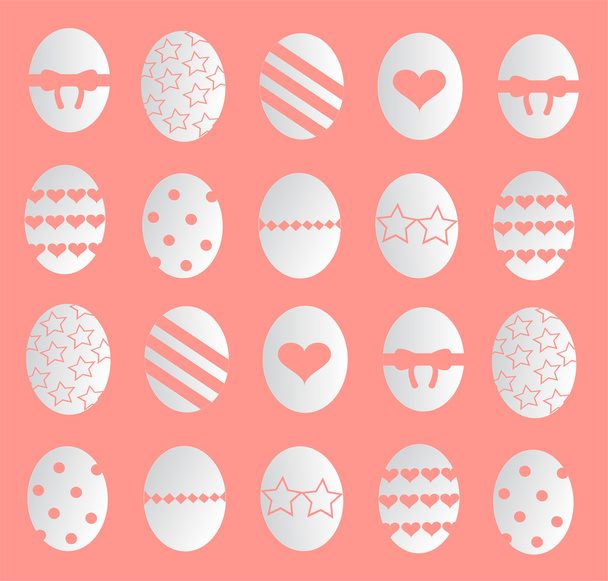 happy easter eggs background - Vector, Image