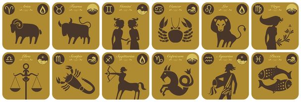 Signes du zodiaque moderne
 - Vecteur, image