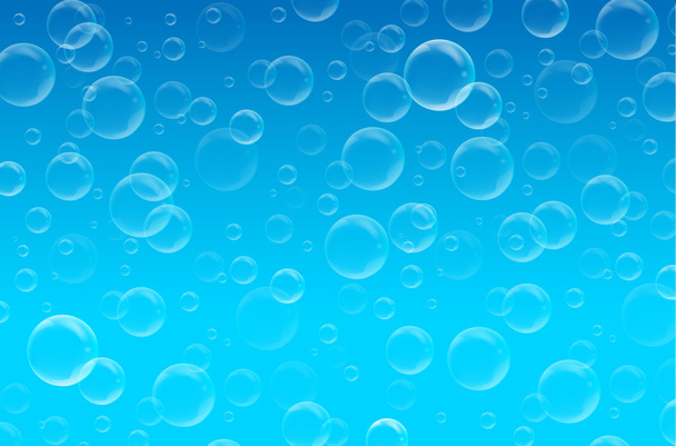 Abstract blue background with blue sky and bubble blower bubbles - Wektor, obraz