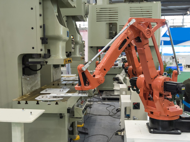 robot el tezgahları Sanayi Üretim Fabrikası'nda - Fotoğraf, Görsel