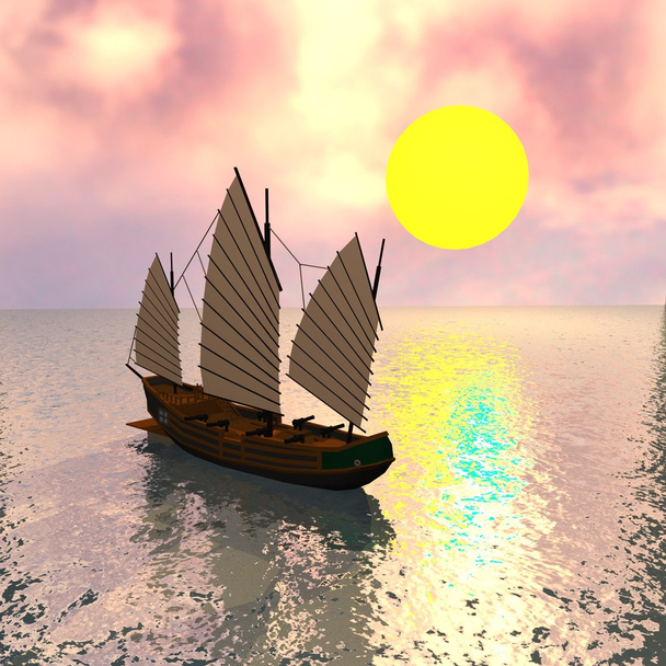 Chinese pirate ship - Фото, зображення
