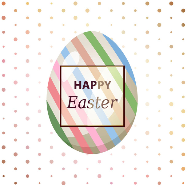 Happy Easter greeting card with Easter egg - Vektor, obrázek