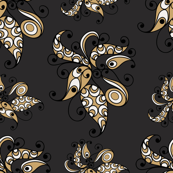 Seamless pattern with floral ornament 5 - Vektor, Bild