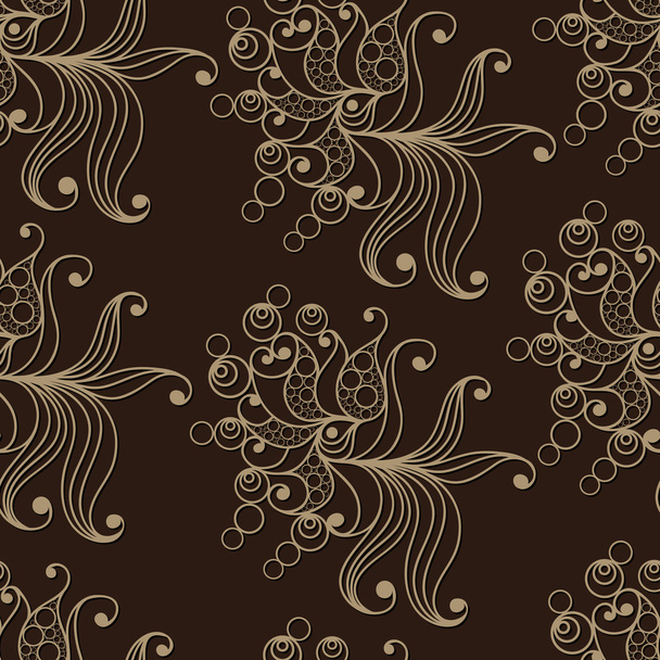 Seamless pattern with floral ornament 27 - Vector, imagen