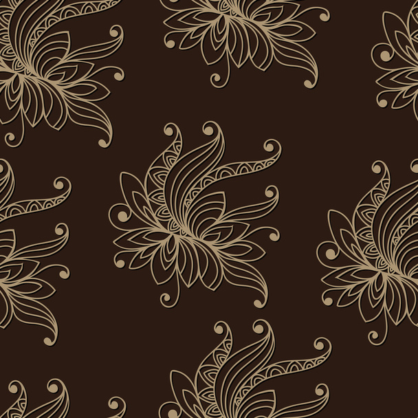 Seamless pattern with floral ornament 30 - Vector, imagen
