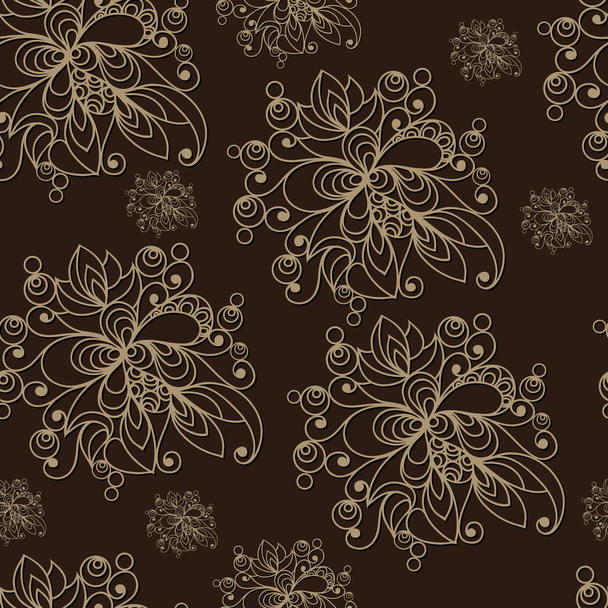 Seamless pattern with floral ornament 32 - Wektor, obraz