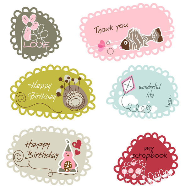 Cute frames or banners for kids - Vector, Imagen