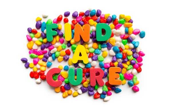 find a cure word in colorful stone useful business word - Photo, Image