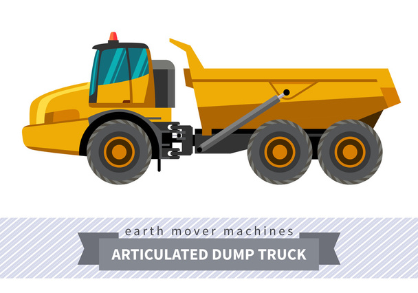土工事業の多関節型ダンプ トラック - ベクター画像