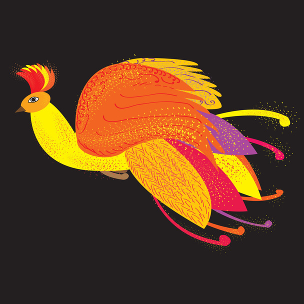 The Phoenix bird as a symbol of rebirth, vector illustration - Vektör, Görsel