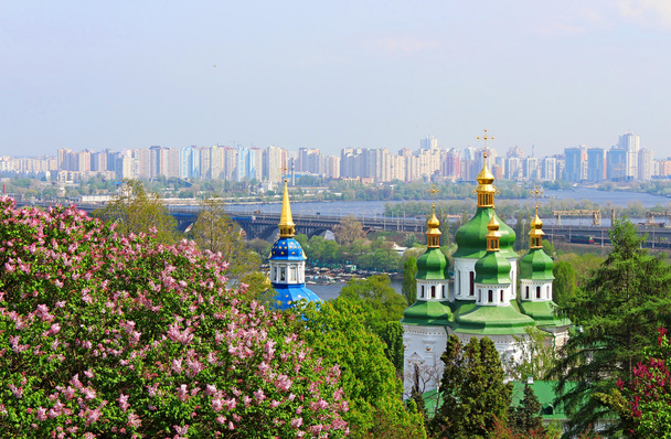 Panoráma a város, Kijev, Ukrajna - Fotó, kép