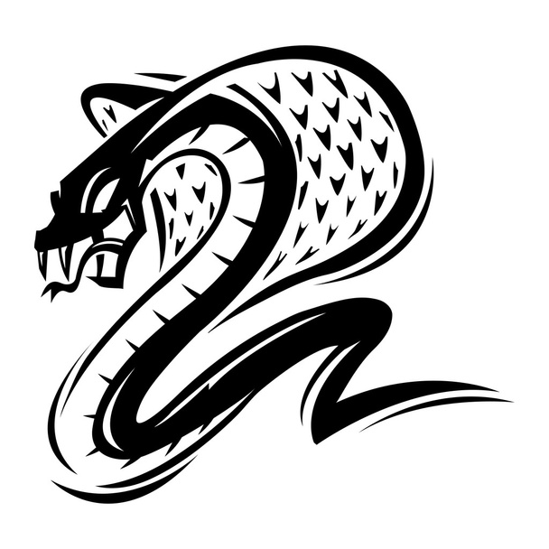 Cobra serpiente vector icono - Vector, Imagen