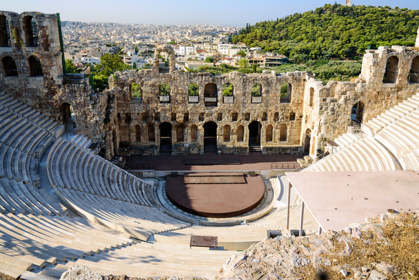 Romok ősi színház alatt Acropolis of Athens, Görögország - Fotó, kép