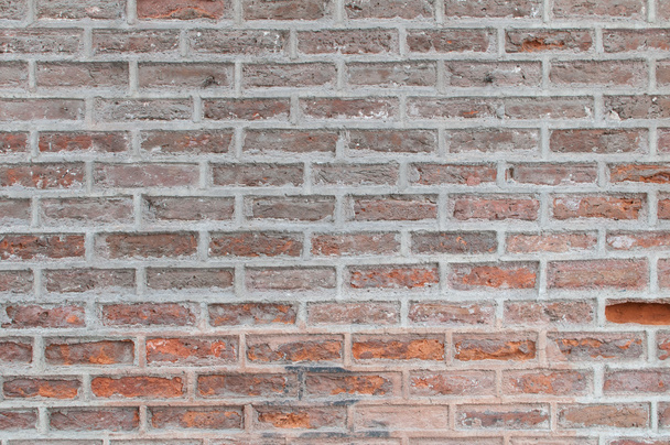 Background old real texture with red bricks of a wall - Fotoğraf, Görsel