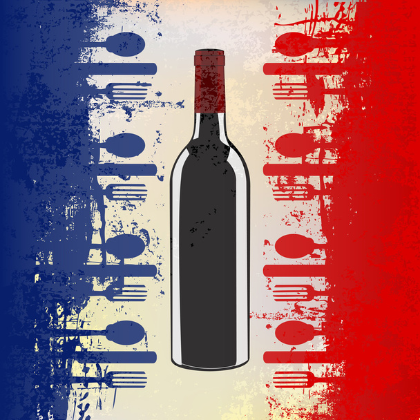 Franse wijnkaart - Vector, afbeelding