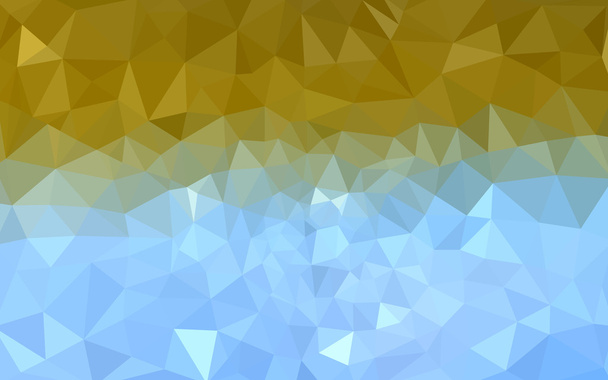 Многоцветный синий, желтый, оранжевый многоугольный рисунок, состоящий из треугольников и градиента в стиле оригами
. - Вектор,изображение