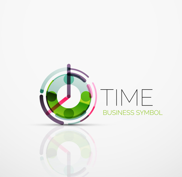 Векторный абстрактный логотип идея, концепция времени или часы бизнес-значок. Креативный логотип
 - Вектор,изображение