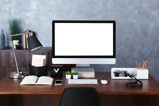 Workplace with modern computer - Foto, Bild