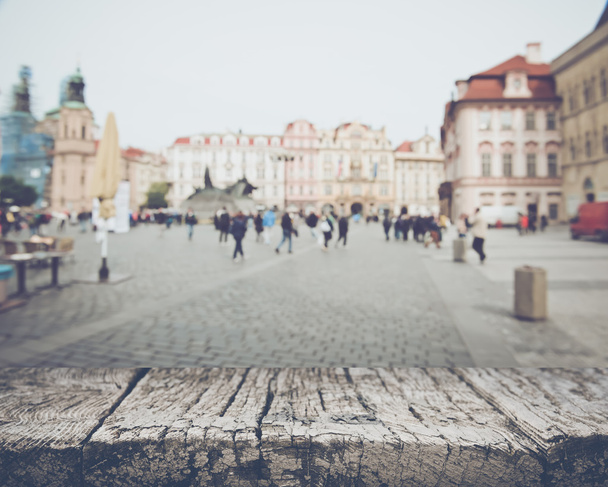 Blurred toursits outside in Prague - Φωτογραφία, εικόνα