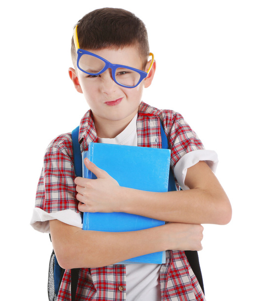 Funny little boy with plastic glasses - Fotó, kép