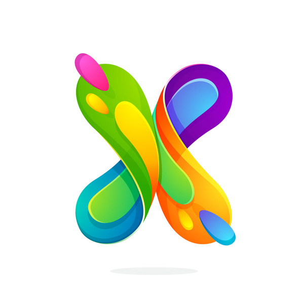 X letter colorful logo. - Vector, Image