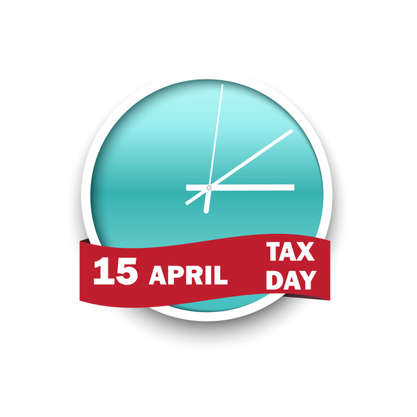 Икона Налогового дня США - Шаблон дизайна часов
 - Вектор,изображение