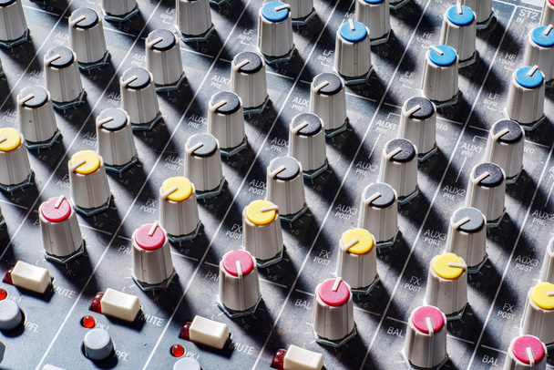 audio mixer at Music Studio - Фото, изображение