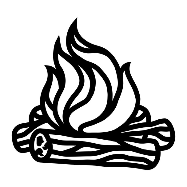 Campfire Кемпінг Векторна іконка
 - Вектор, зображення