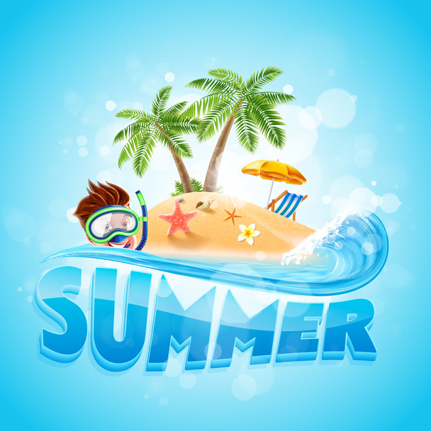 summer holiday vacation - Διάνυσμα, εικόνα
