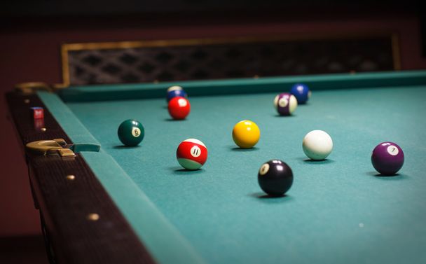 Billiard balls on the table - Photo, Image