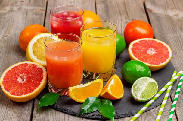 Assortment of fresh juices - Photo, Image
