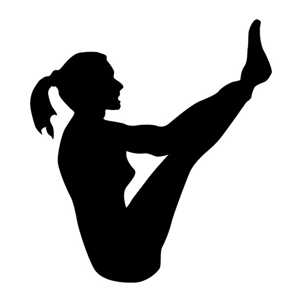 Silhouette yoga nero
 - Vettoriali, immagini