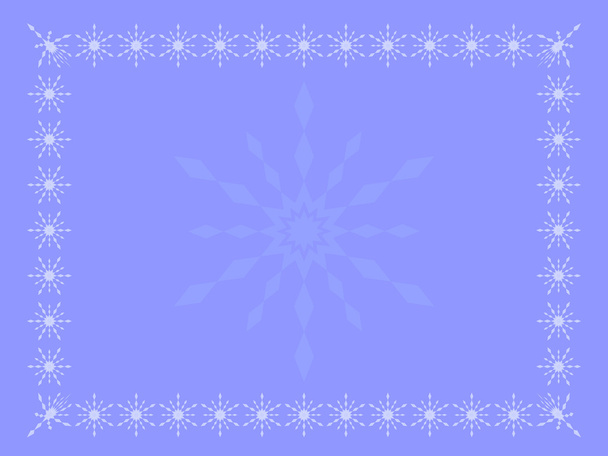 Pale blue winter background (theme, card) with snowflakes in different shades of blue - Vector, Image