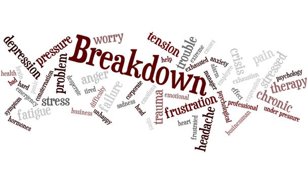 Breakdown, word cloud concept 7 - Photo, Image