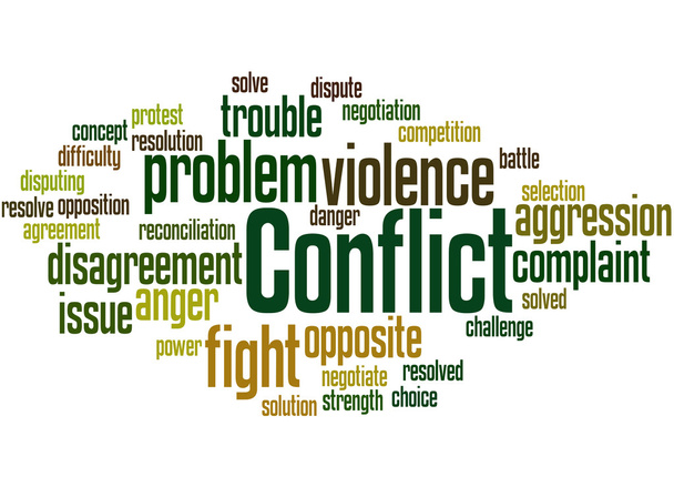 Conflicto, concepto de nube de palabras 3
 - Foto, imagen