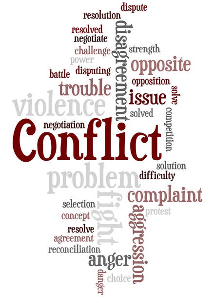 Konflikt, Wort Cloud-Konzept 8 - Foto, Bild
