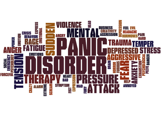 Panic Disorder, word cloud concept 3 - Photo, Image