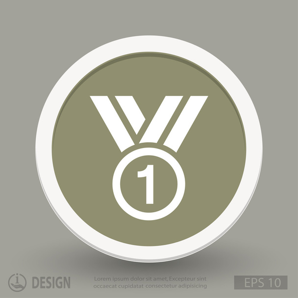 Award flat design icon - Vecteur, image