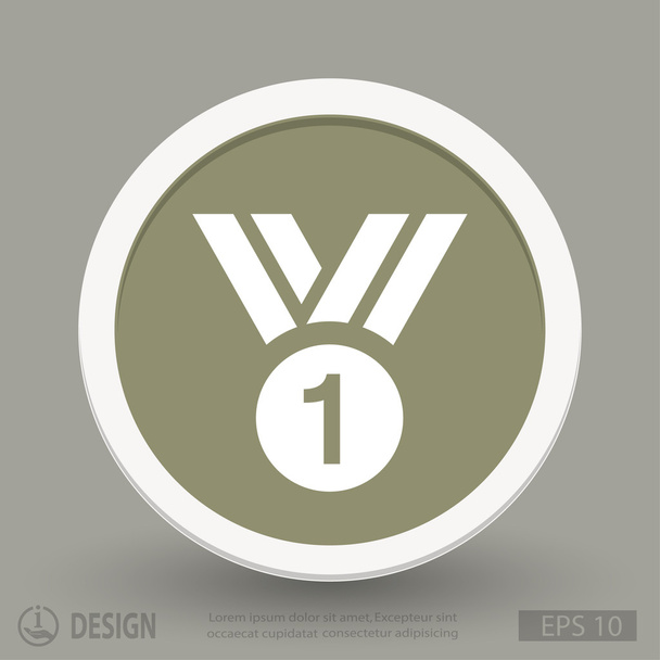 Award flat design icon - Vektör, Görsel